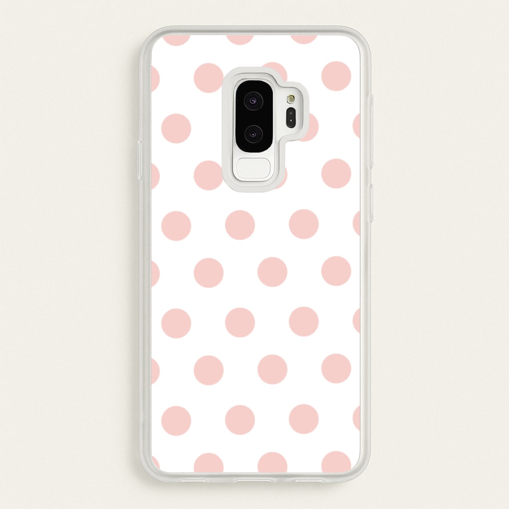 Pink Polka Dot Personalised - Personalised Phone Case for Galaxy S9 Plus