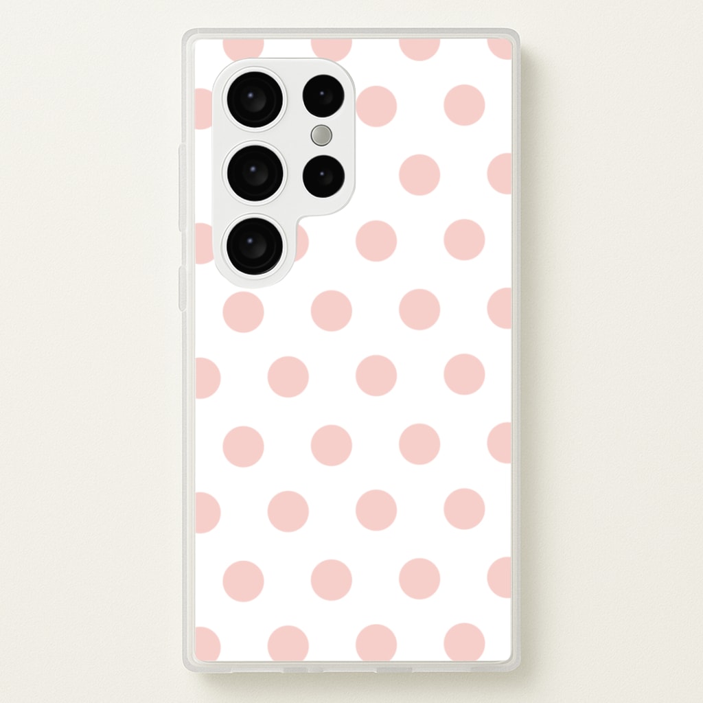 Pink Polka Dot Personalised - Personalised Phone Case for Galaxy S24 Ultra