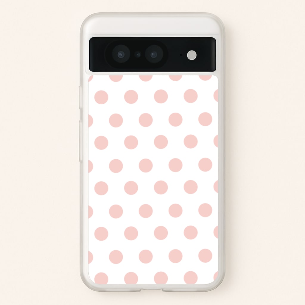 Pink Polka Dot Personalised - Personalised Phone Case for Google Pixel 8