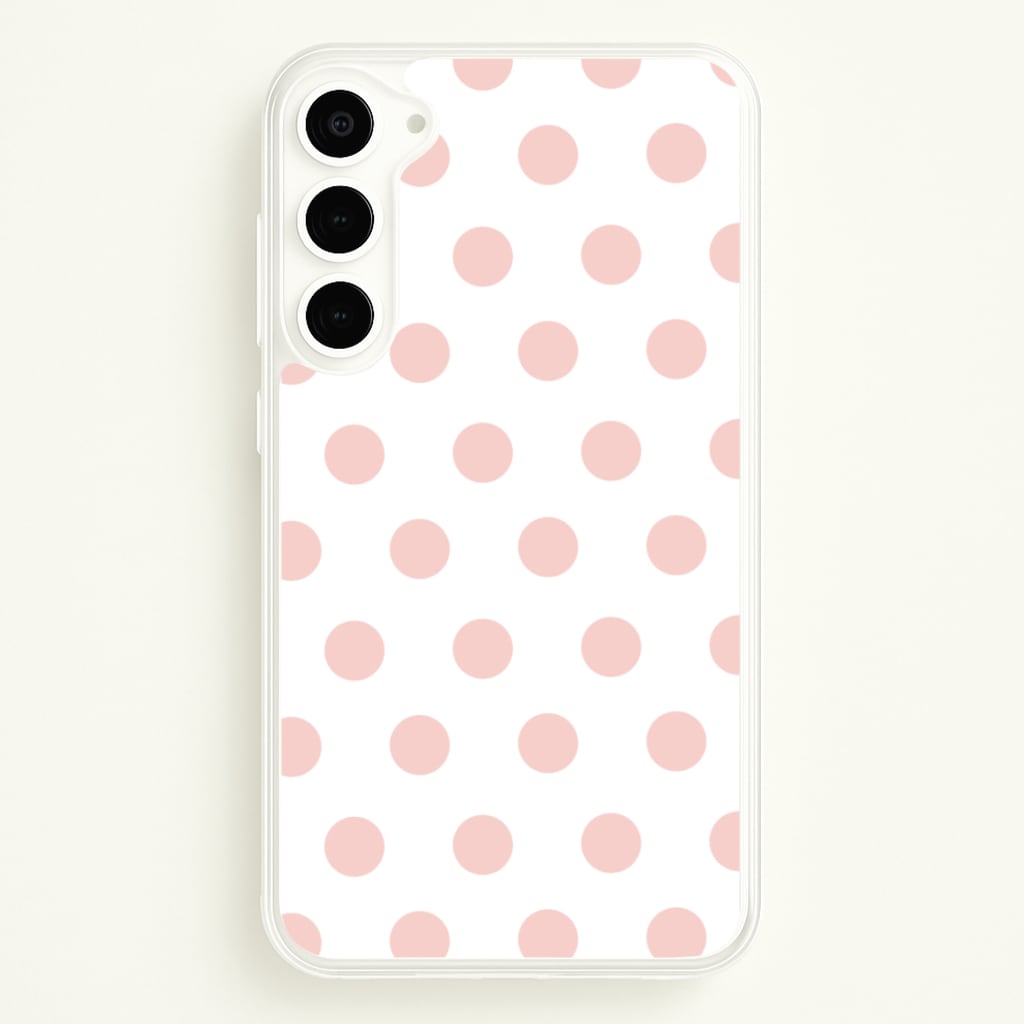 Pink Polka Dot Personalised - Personalised Phone Case for Galaxy S23