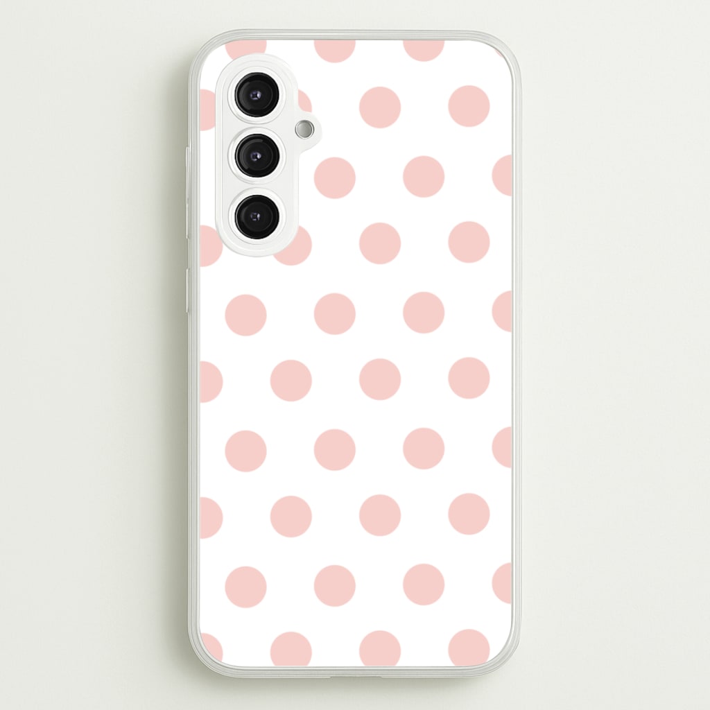 Pink Polka Dot Personalised - Personalised Phone Case for Galaxy S23FE