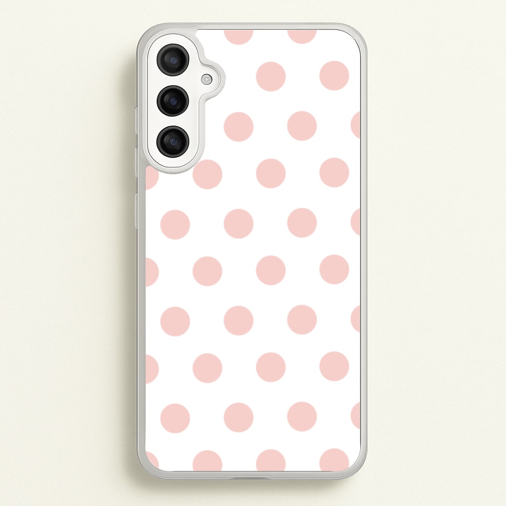Pink Polka Dot Personalised - Personalised Phone Case for Galaxy A36