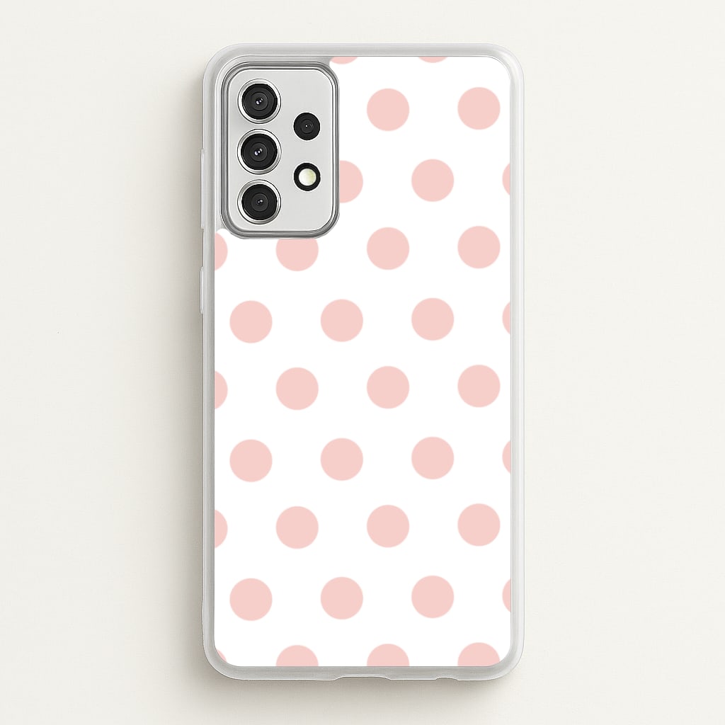 Pink Polka Dot Personalised - Personalised Phone Case for Galaxy A52 / A52s