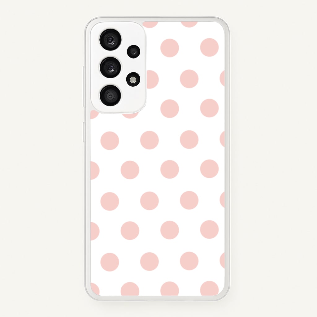 Pink Polka Dot Personalised - Personalised Phone Case for Galaxy A53