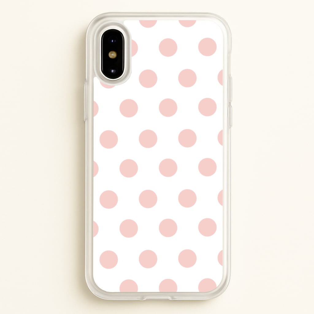 Pink Polka Dot Personalised - Personalised Phone Case for iPhone X / XS