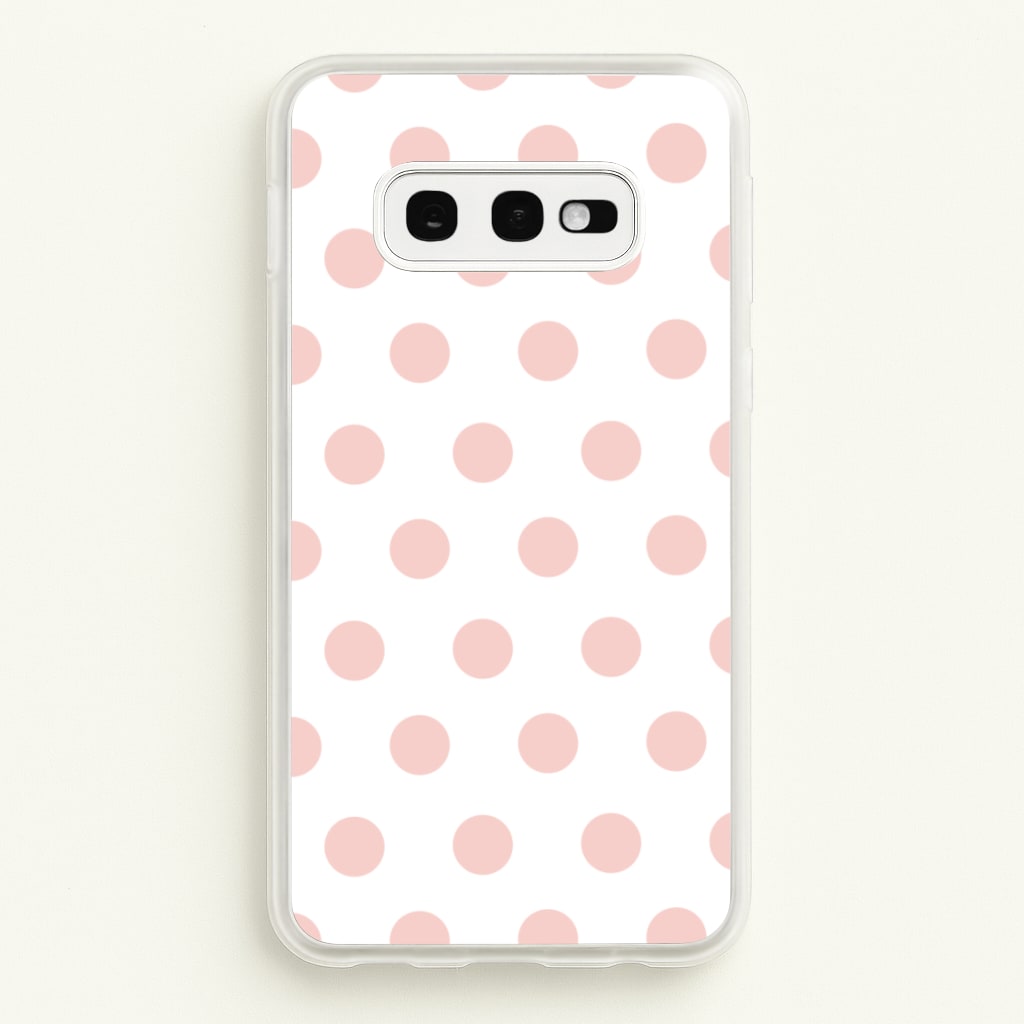 Pink Polka Dot Personalised - Personalised Phone Case for Galaxy S10e
