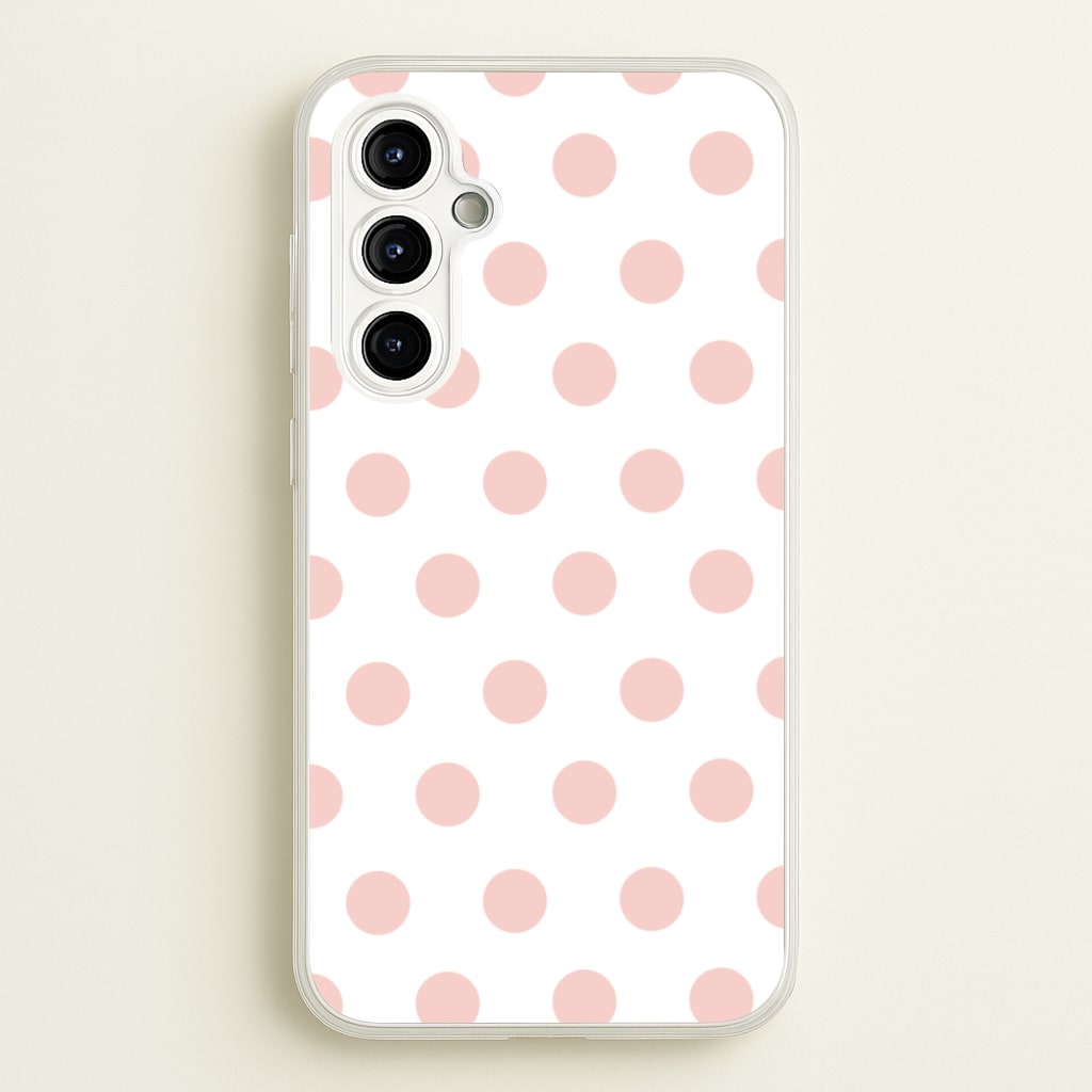 Pink Polka Dot Personalised - Personalised Phone Case for Galaxy A54