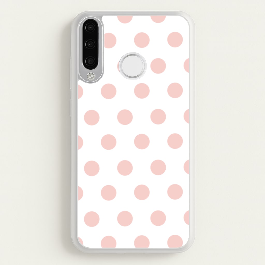 Pink Polka Dot Personalised - Personalised Phone Case for Huawei P30 Lite