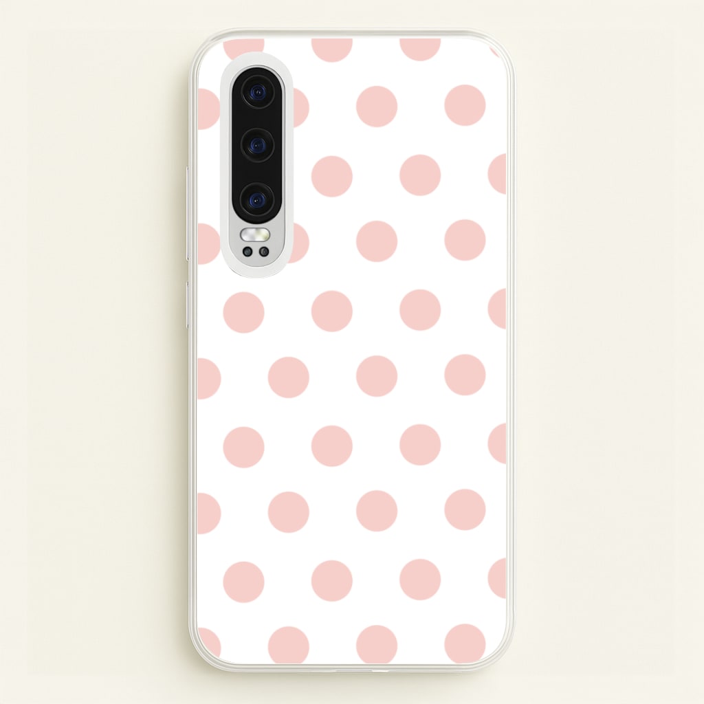 Pink Polka Dot Personalised - Personalised Phone Case for Huawei P30