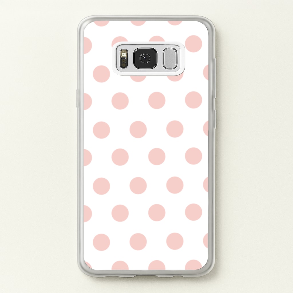 Pink Polka Dot Personalised - Personalised Phone Case for Galaxy S8 Plus