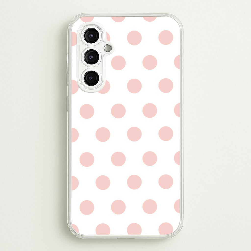 Pink Polka Dot Personalised - Personalised Phone Case for Galaxy A14