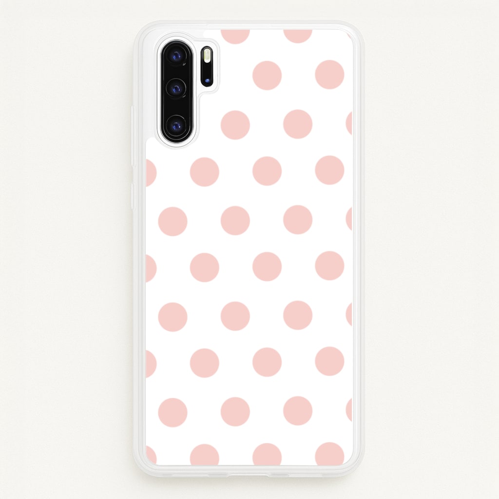 Pink Polka Dot Personalised - Personalised Phone Case for Huawei P30 Pro