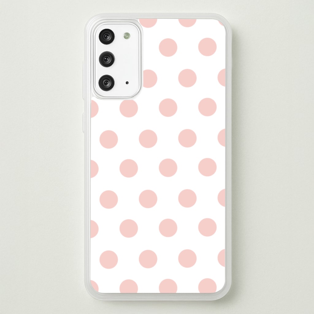 Pink Polka Dot Personalised - Personalised Phone Case for Galaxy Note 20
