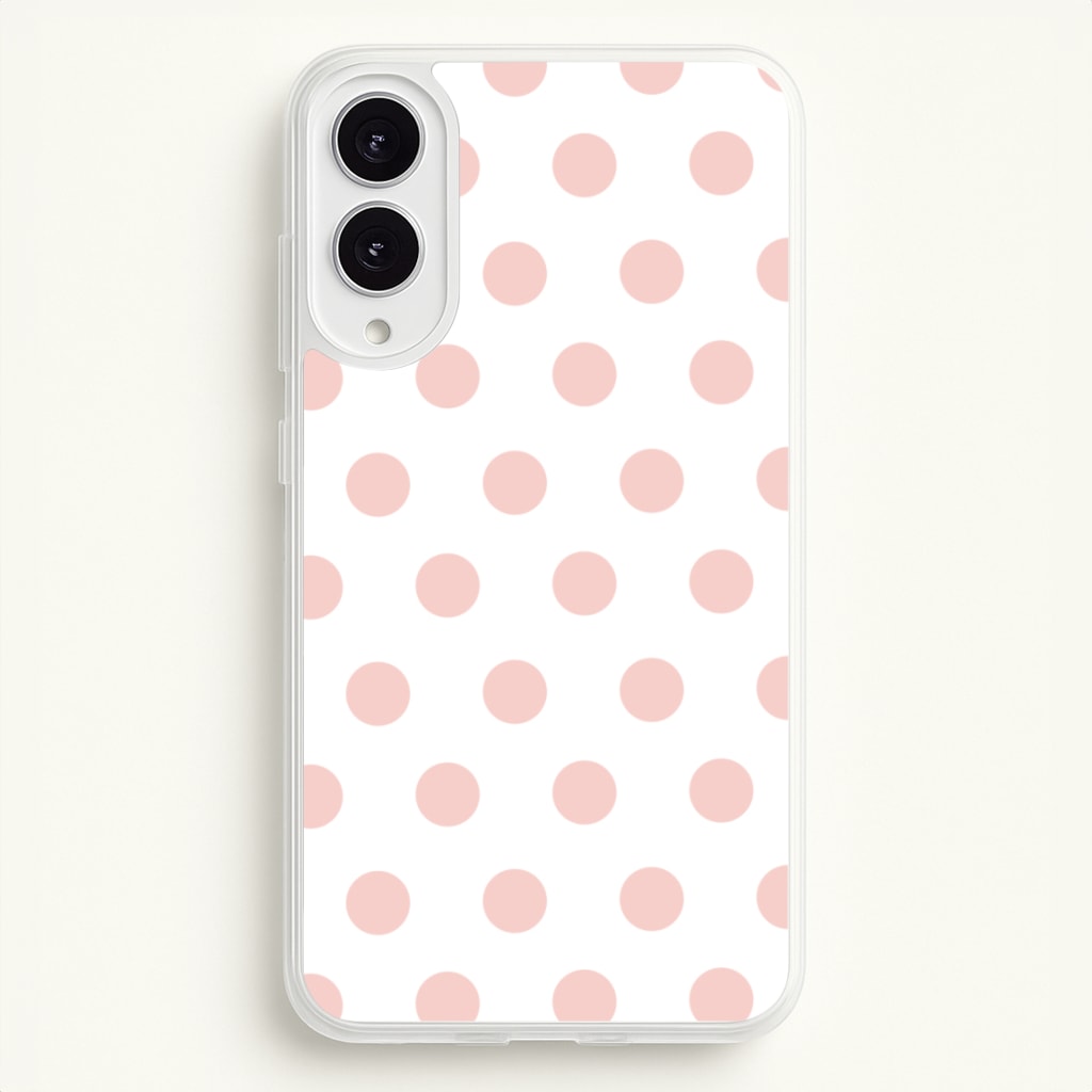 Pink Polka Dot Personalised - Personalised Phone Case for Galaxy S25 Edge