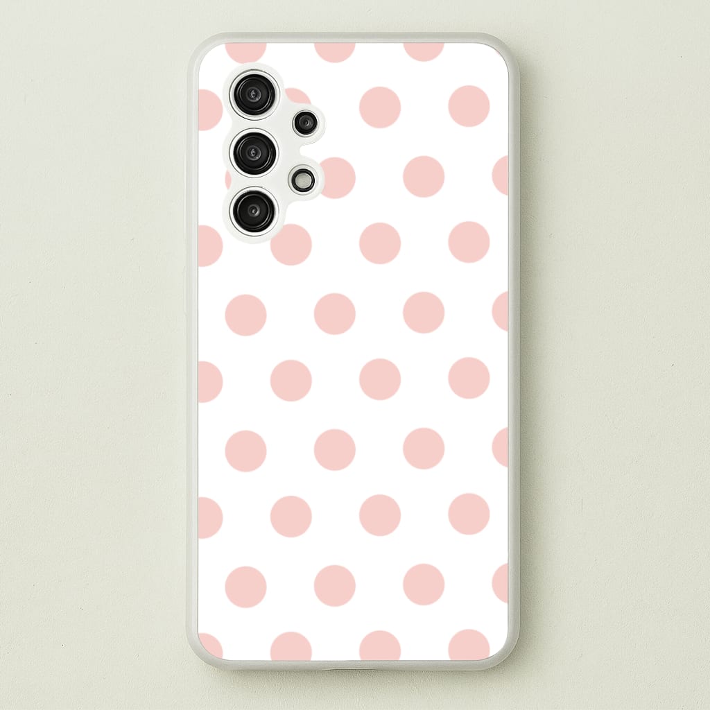 Pink Polka Dot Personalised - Personalised Phone Case for Galaxy A13