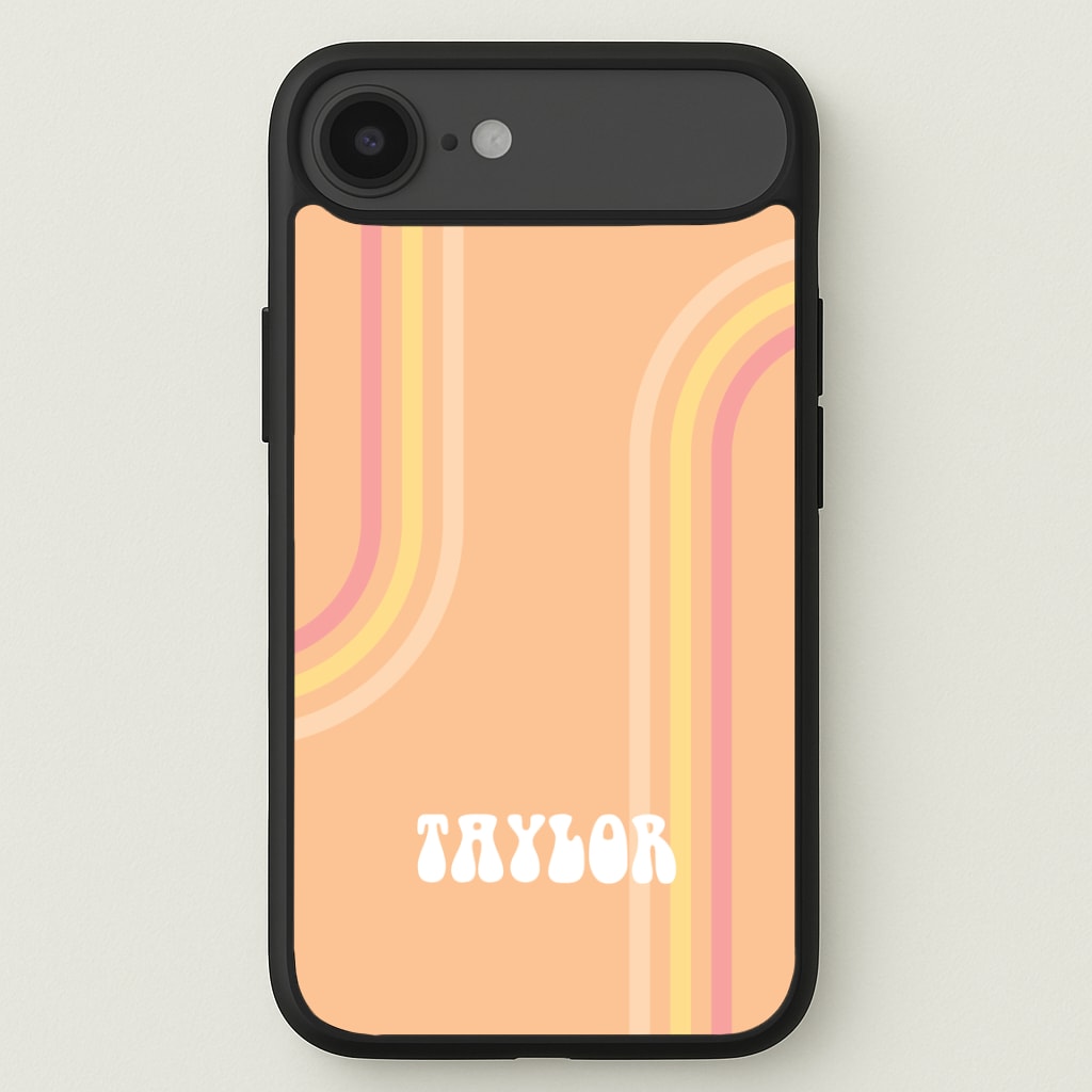 Retro Orange Personalised Name Phone Case for iPhone 17 Air