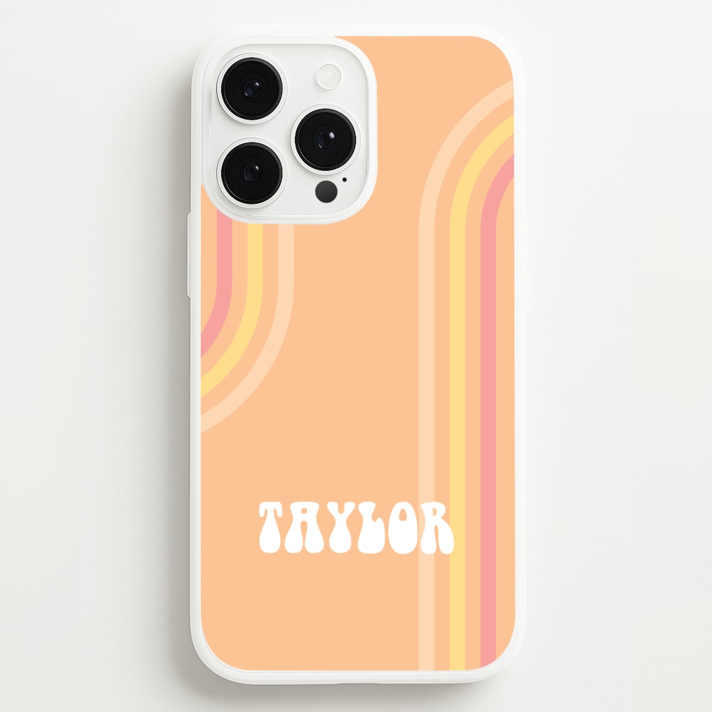 Retro Orange Personalised Name - Personalised Phone Case for iPhone 13 Pro Max