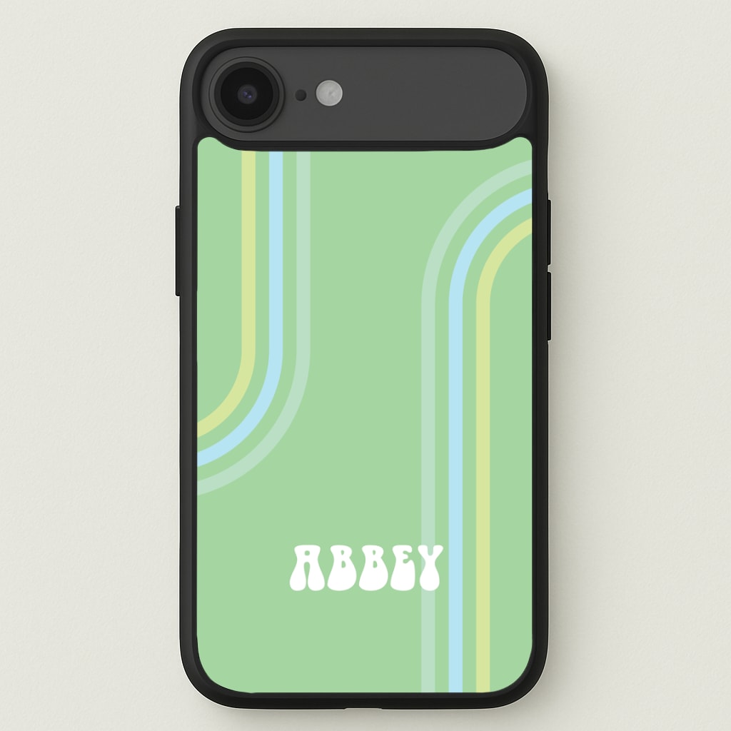Retro Green Personalised Name Phone Case for iPhone 17 Air