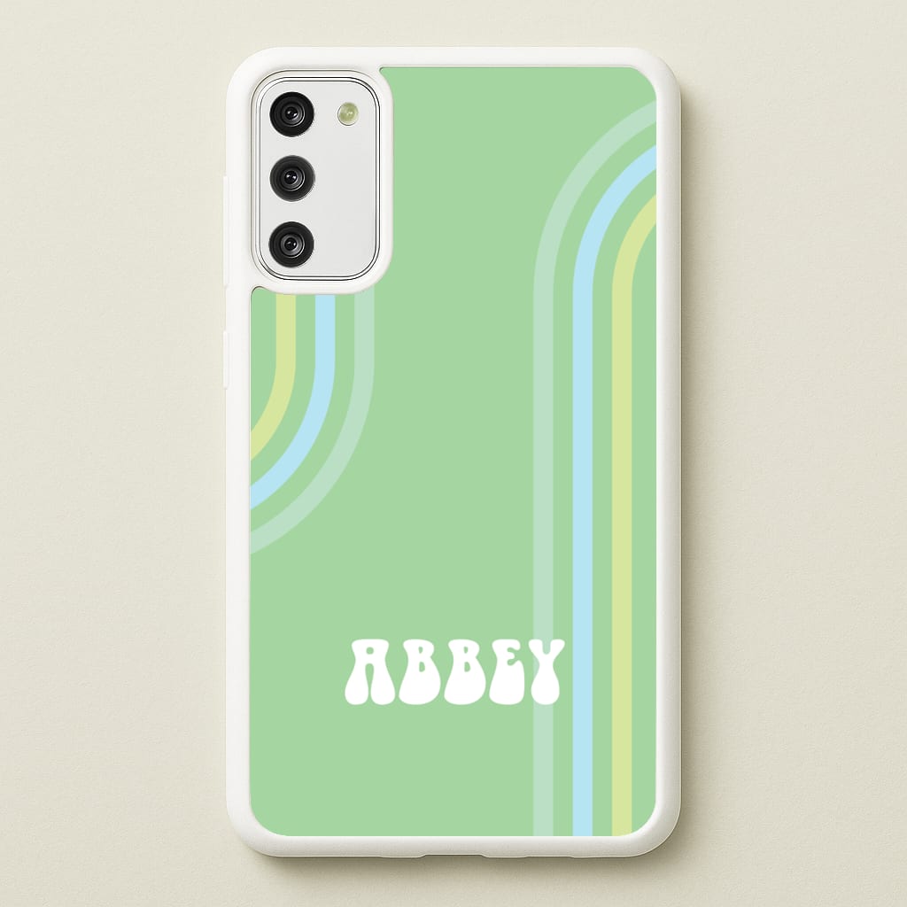 Retro Green Personalised Name - Personalised Phone Case for Galaxy A41