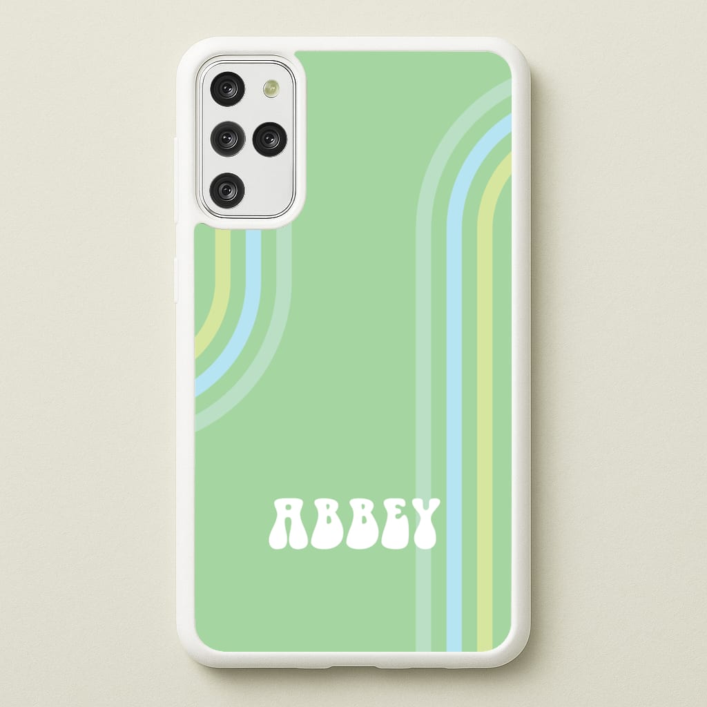 Retro Green Personalised Name - Personalised Phone Case for Galaxy S20 Plus