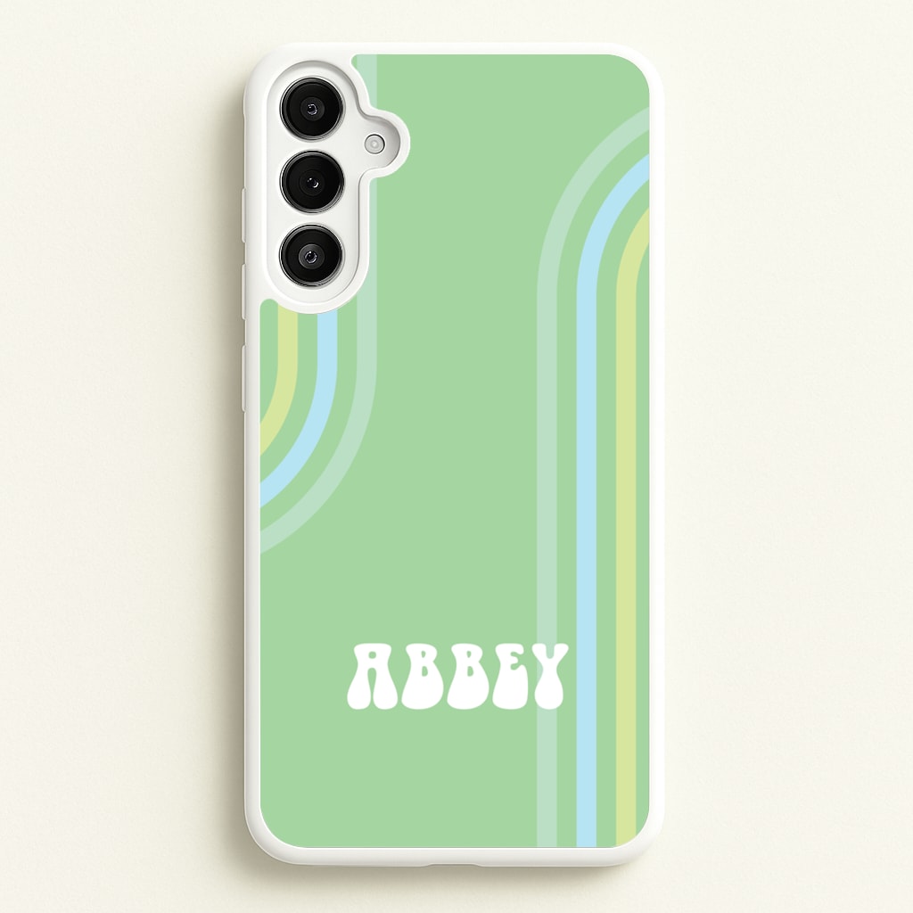 Retro Green Personalised Name - Personalised Phone Case for Galaxy A36