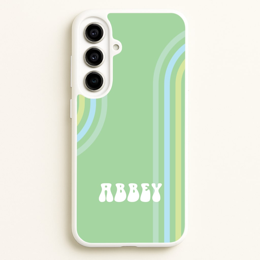 Retro Green Personalised Name - Personalised Phone Case for Galaxy A56