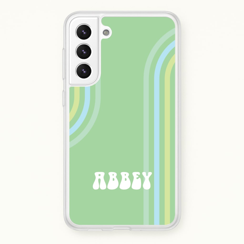 Retro Green Personalised Name - Personalised Phone Case for Galaxy S22 Plus