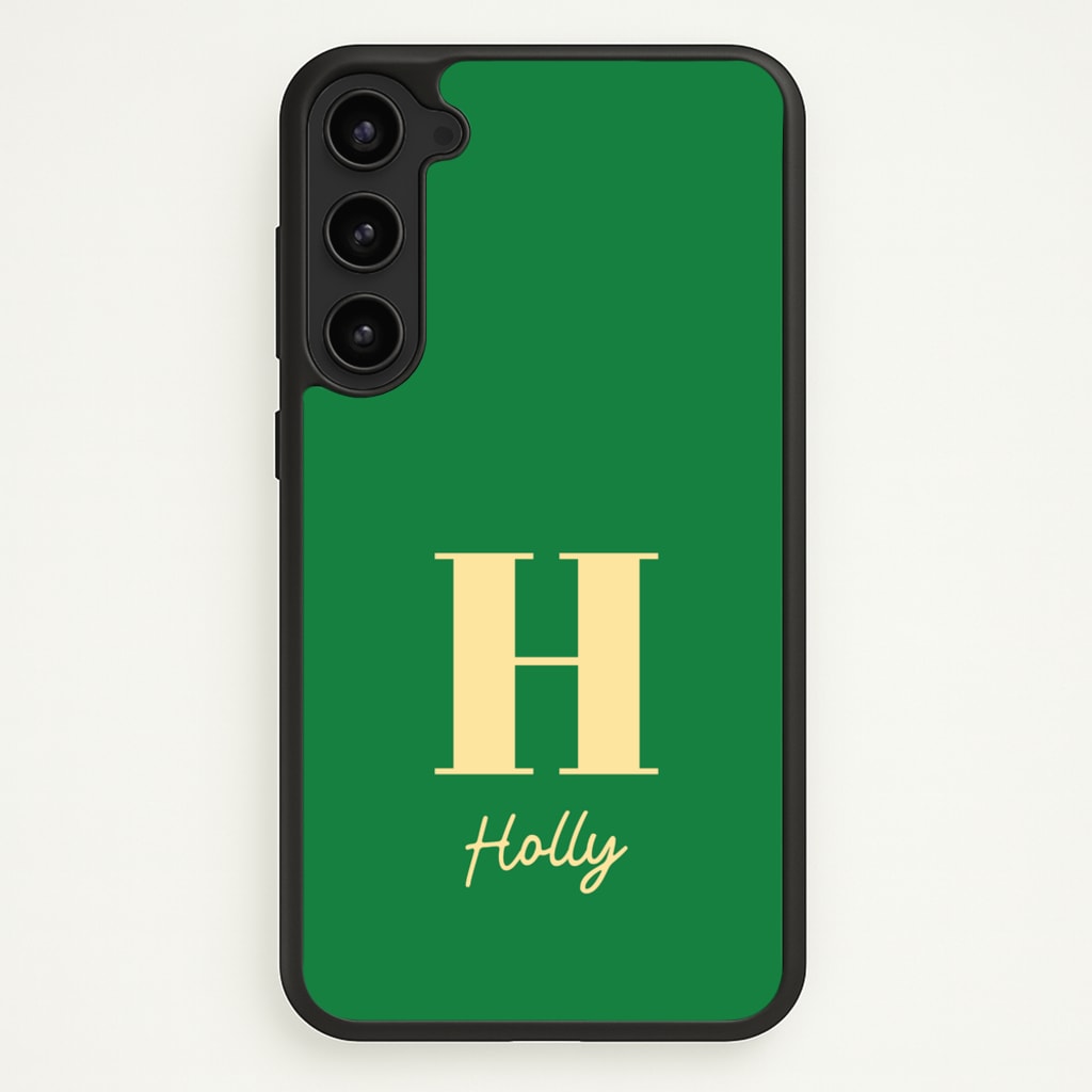 Dark Green Personalised Name - Personalised Phone Case for Galaxy S23 Plus