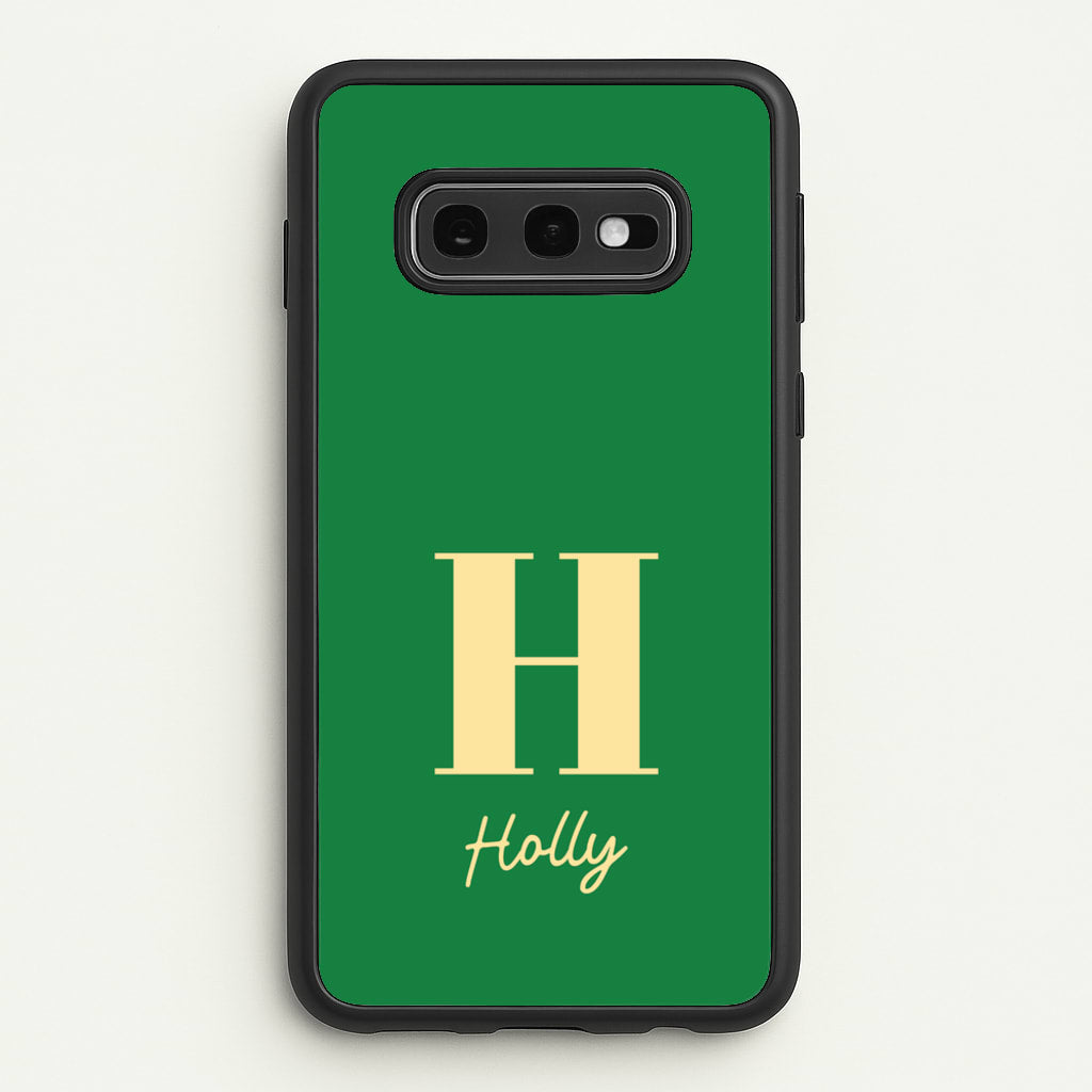 Dark Green Personalised Name - Personalised Phone Case for Galaxy S10e