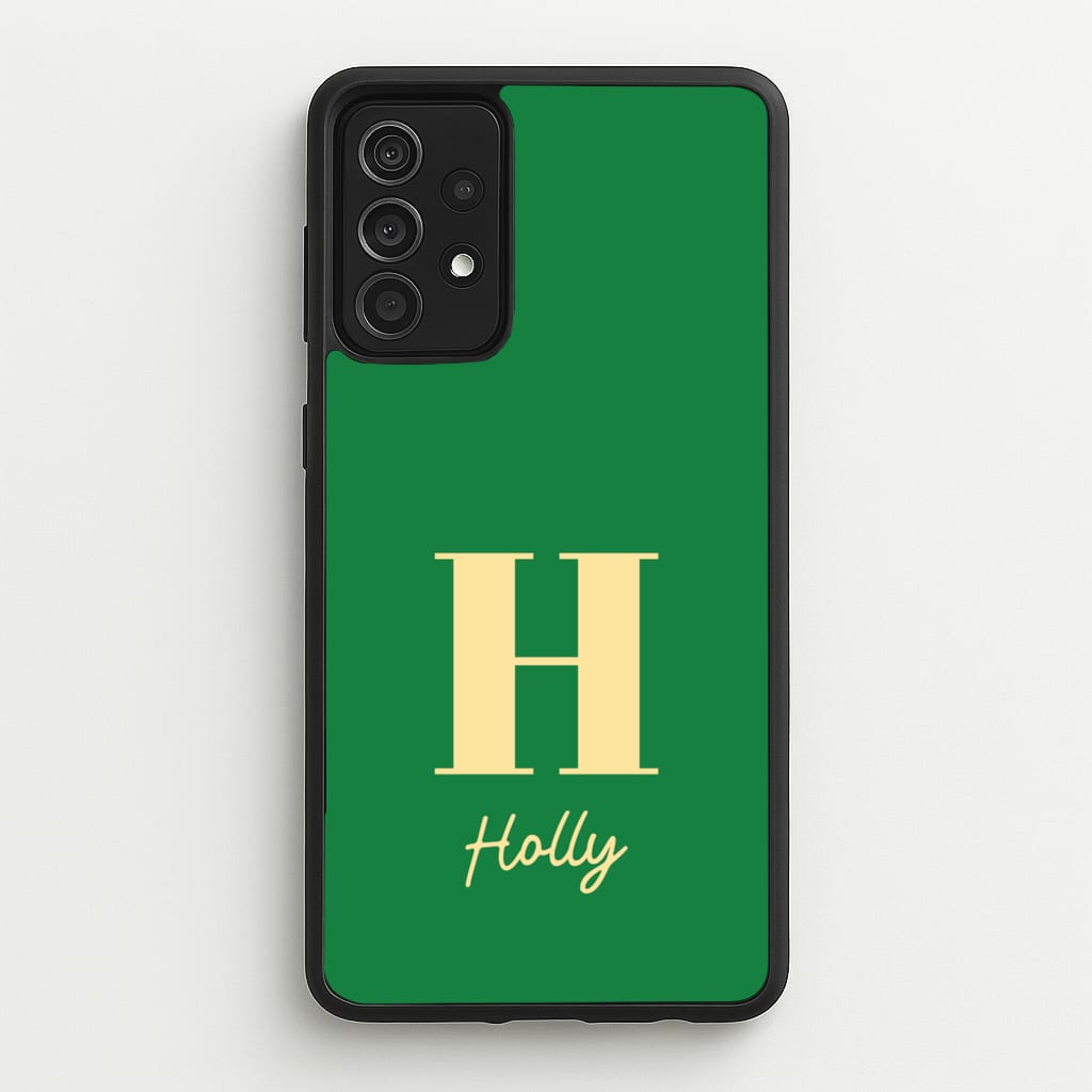 Dark Green Personalised Name - Personalised Phone Case for Galaxy A52 / A52s