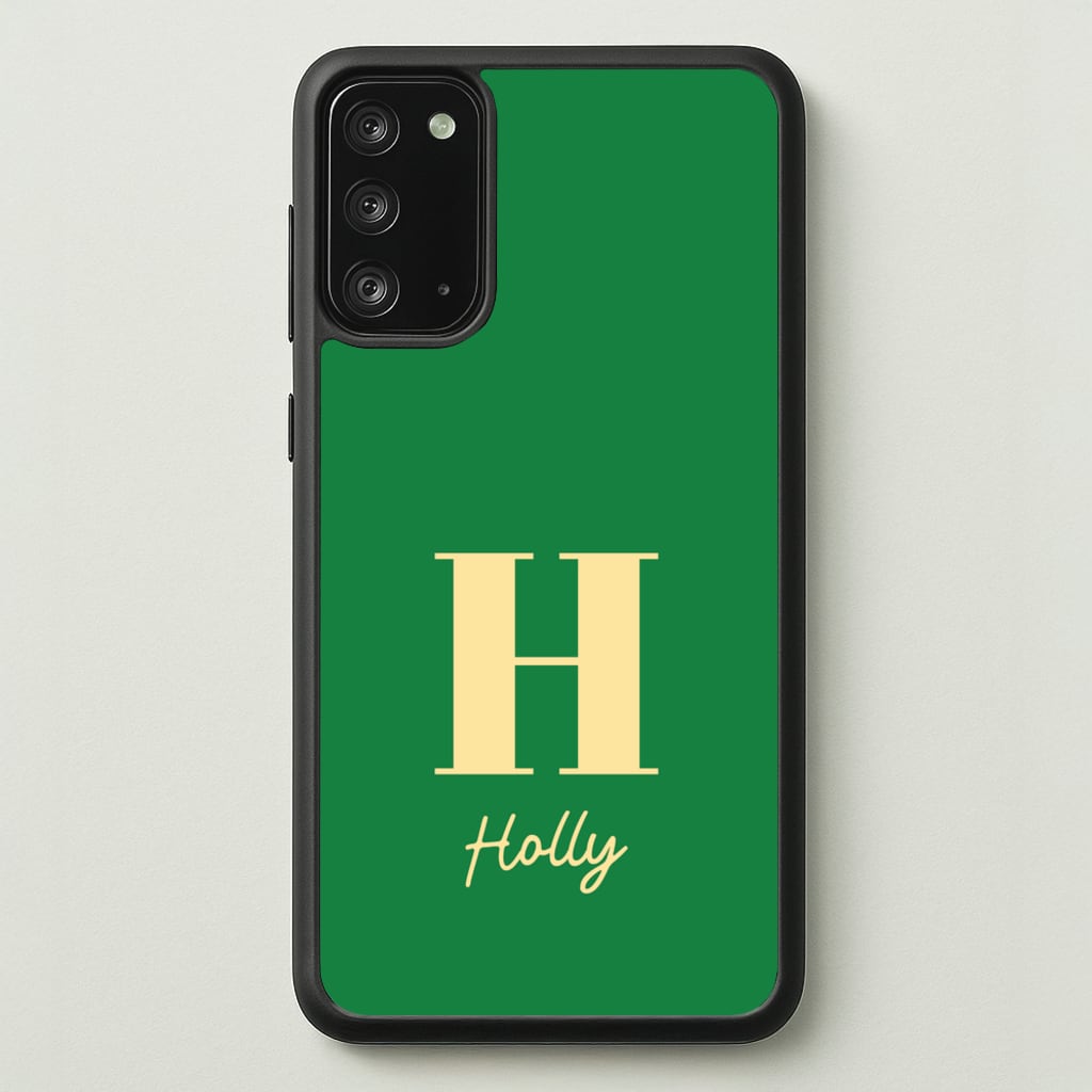 Dark Green Personalised Name - Personalised Phone Case for Galaxy Note 20