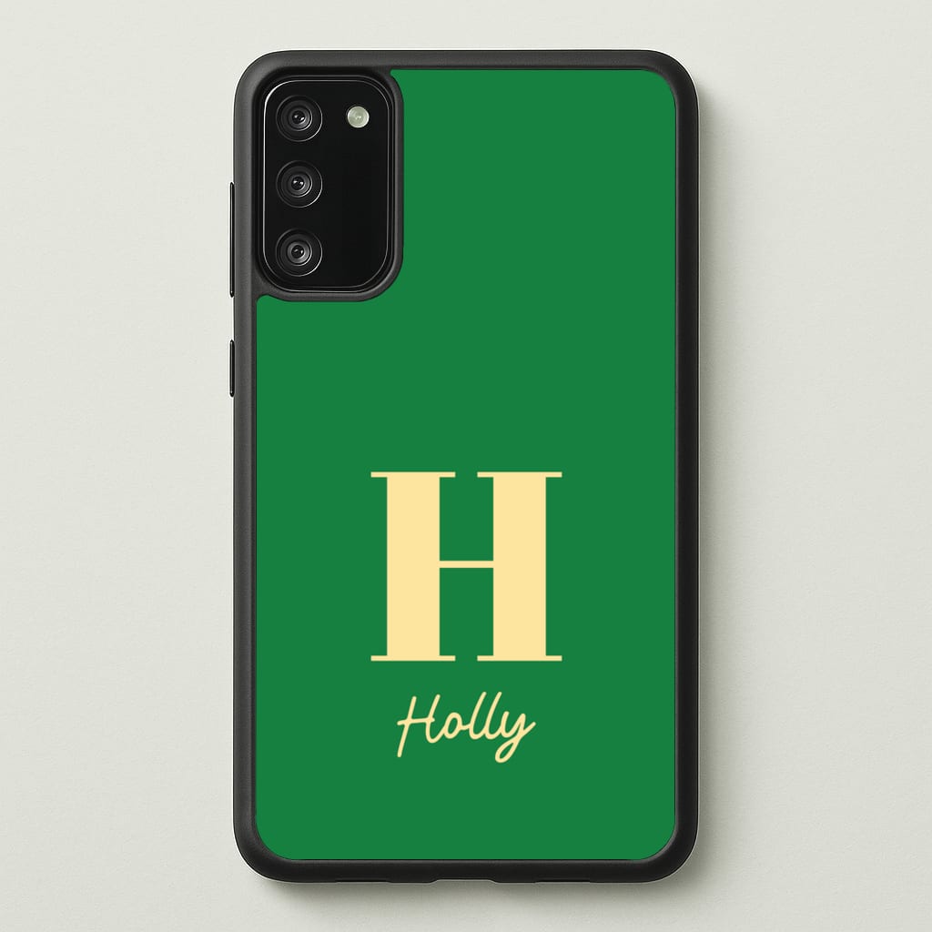 Dark Green Personalised Name - Personalised Phone Case for Galaxy S20FE
