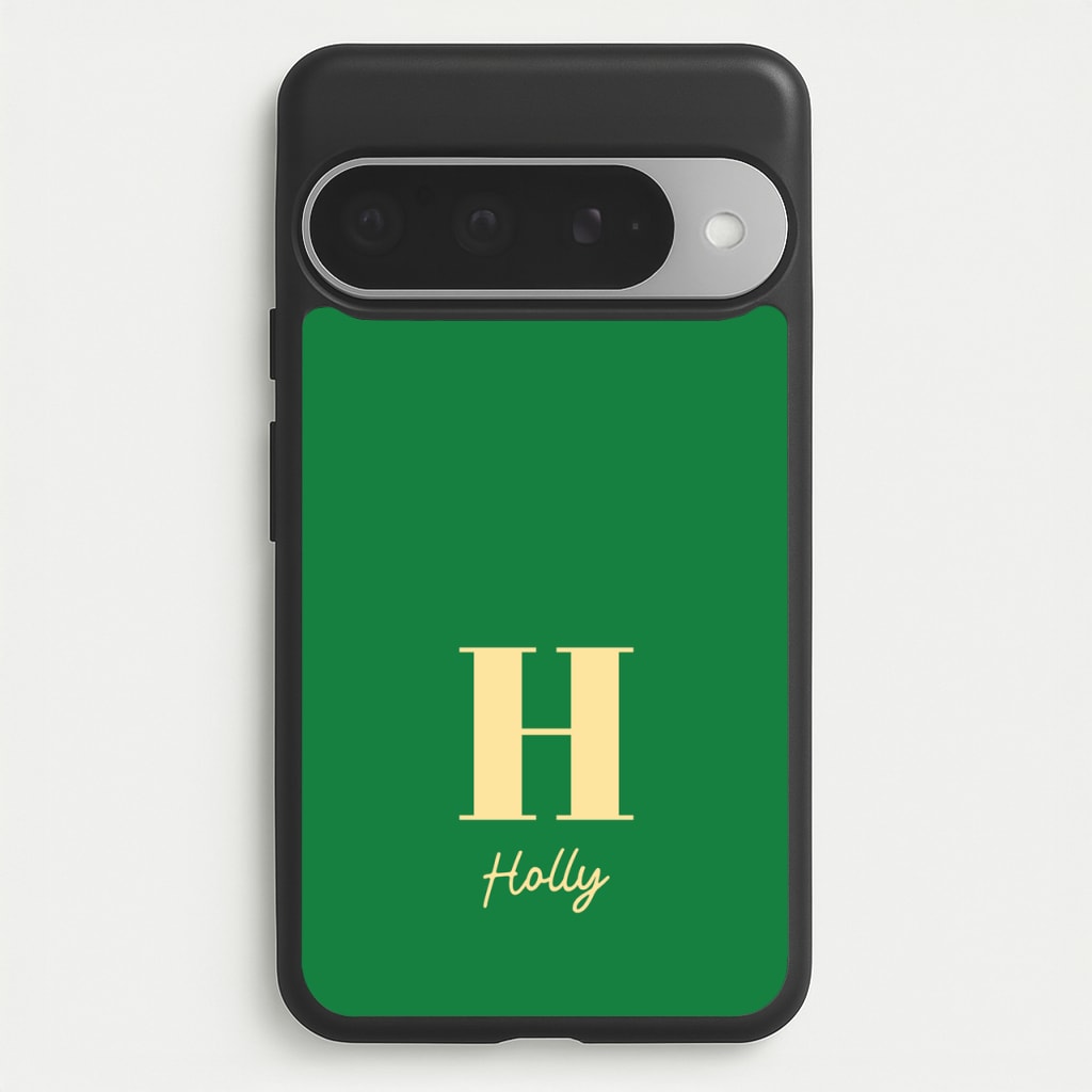 Dark Green Personalised Name Phone Case for Google Pixel 10 Pro XL
