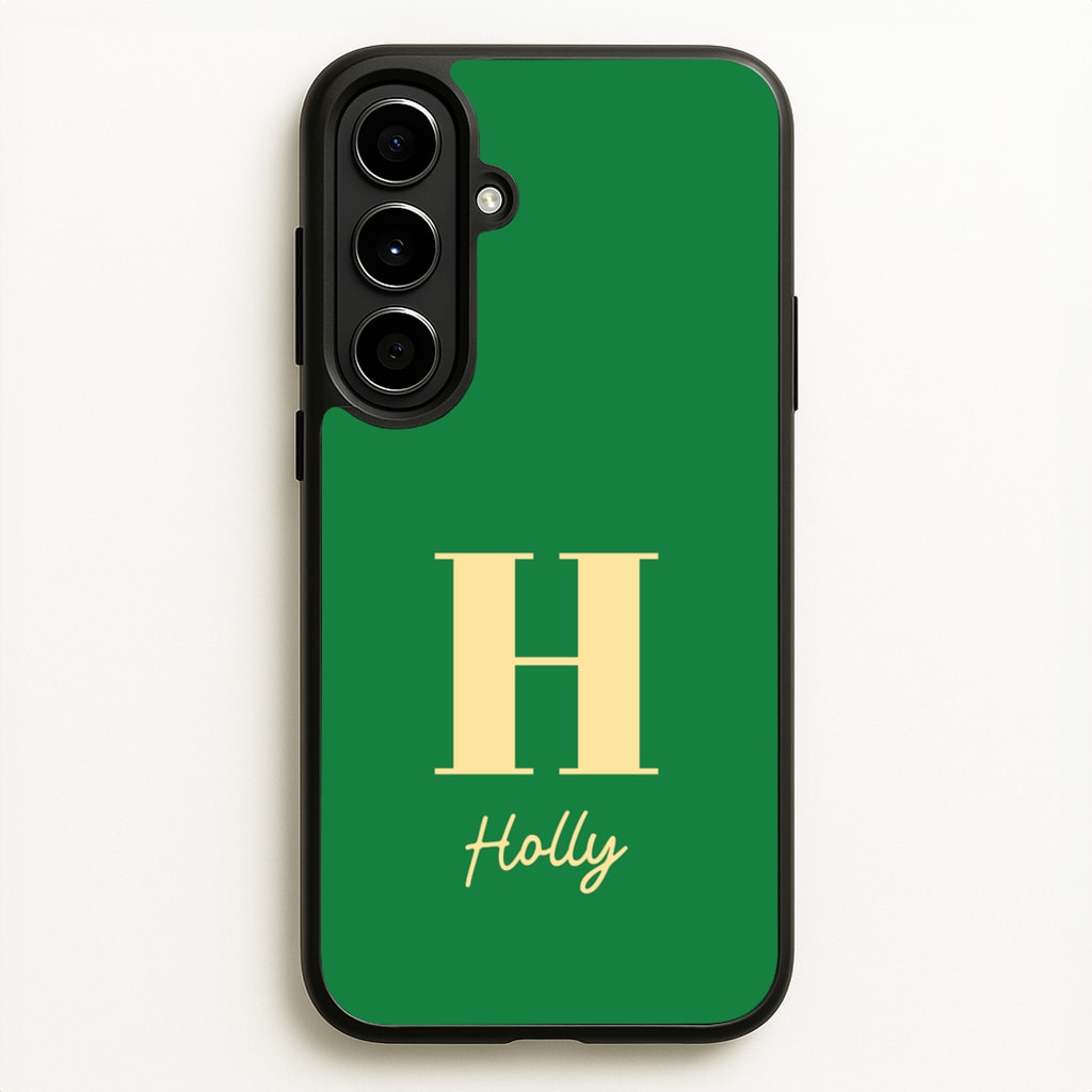 Dark Green Personalised Name - Personalised Phone Case for Galaxy A56
