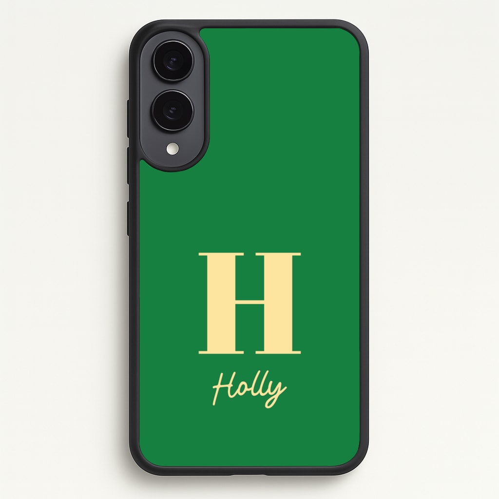 Dark Green Personalised Name - Personalised Phone Case for Galaxy S25 Edge