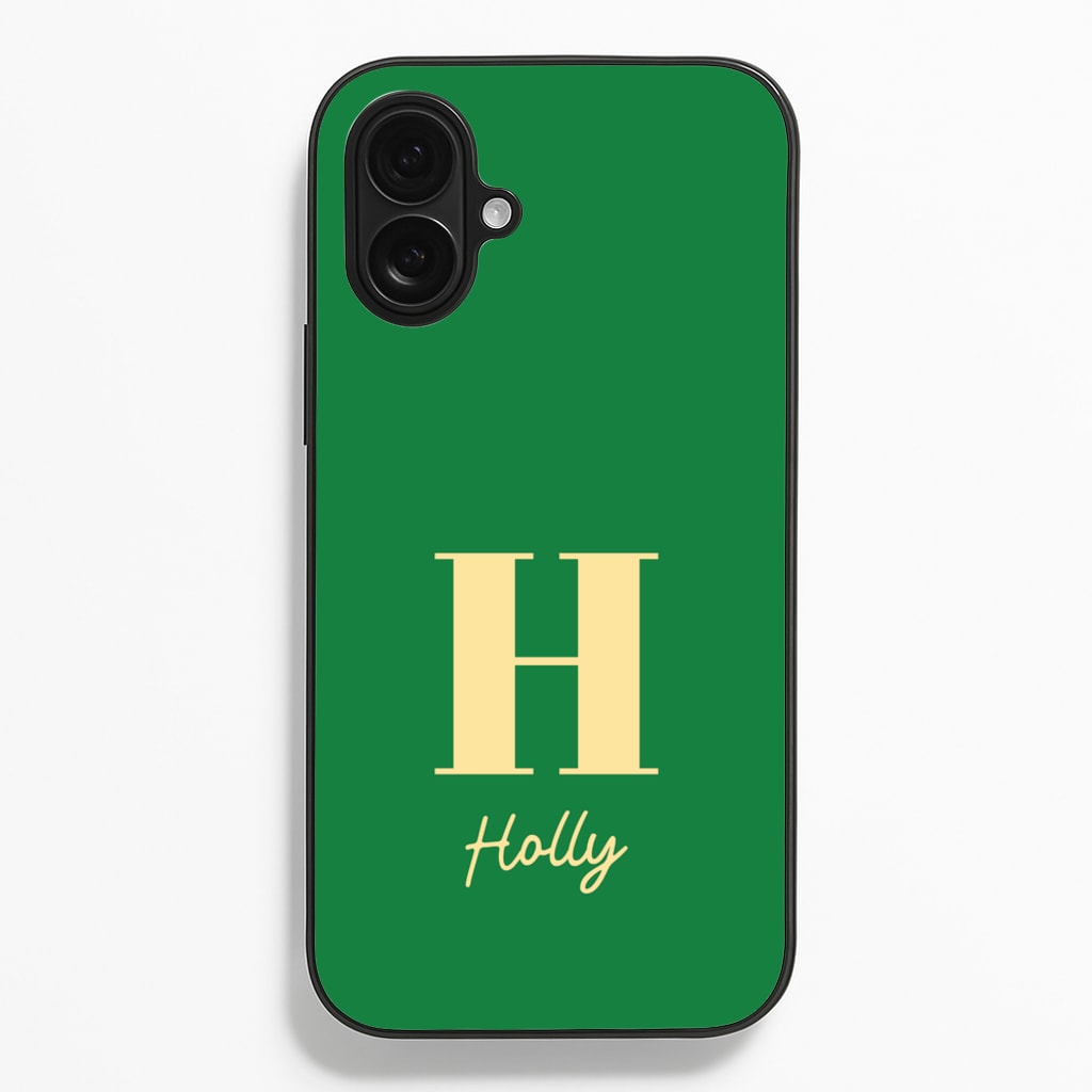 Dark Green Personalised Name Phone Case