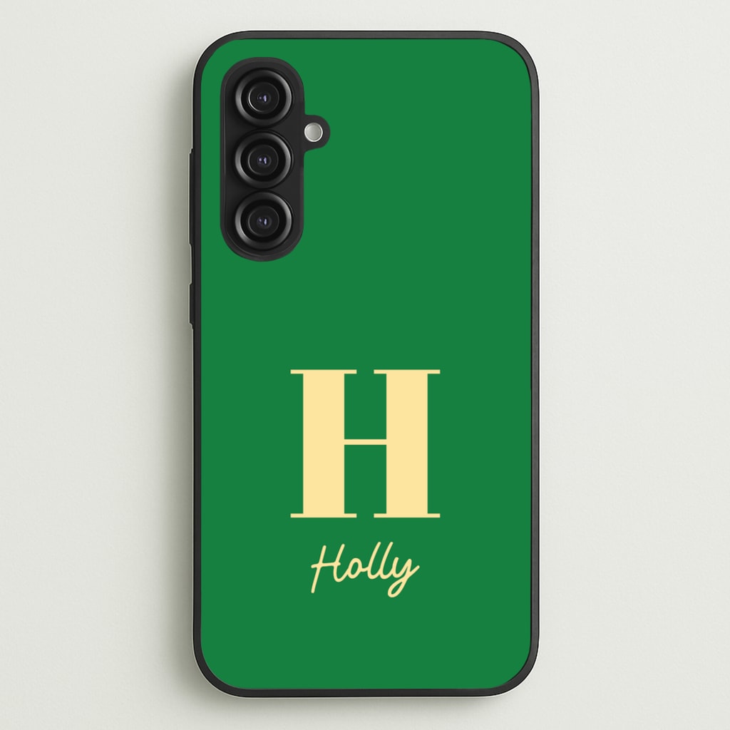 Dark Green Personalised Name - Personalised Phone Case for Galaxy S23FE