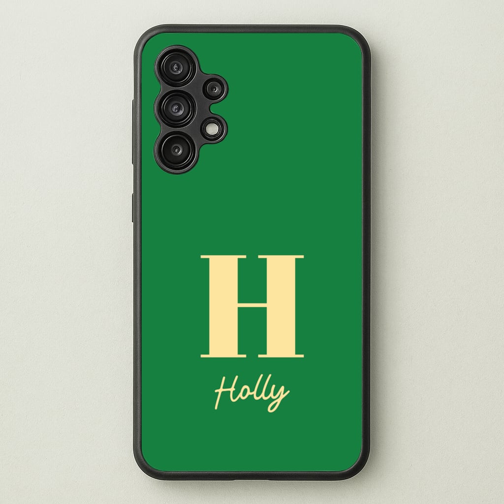 Dark Green Personalised Name - Personalised Phone Case for Galaxy A13