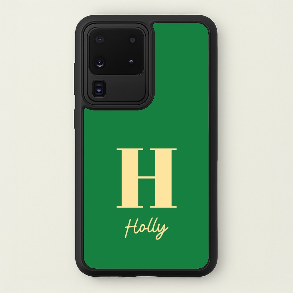 Dark Green Personalised Name - Personalised Phone Case for Galaxy S20 Ultra