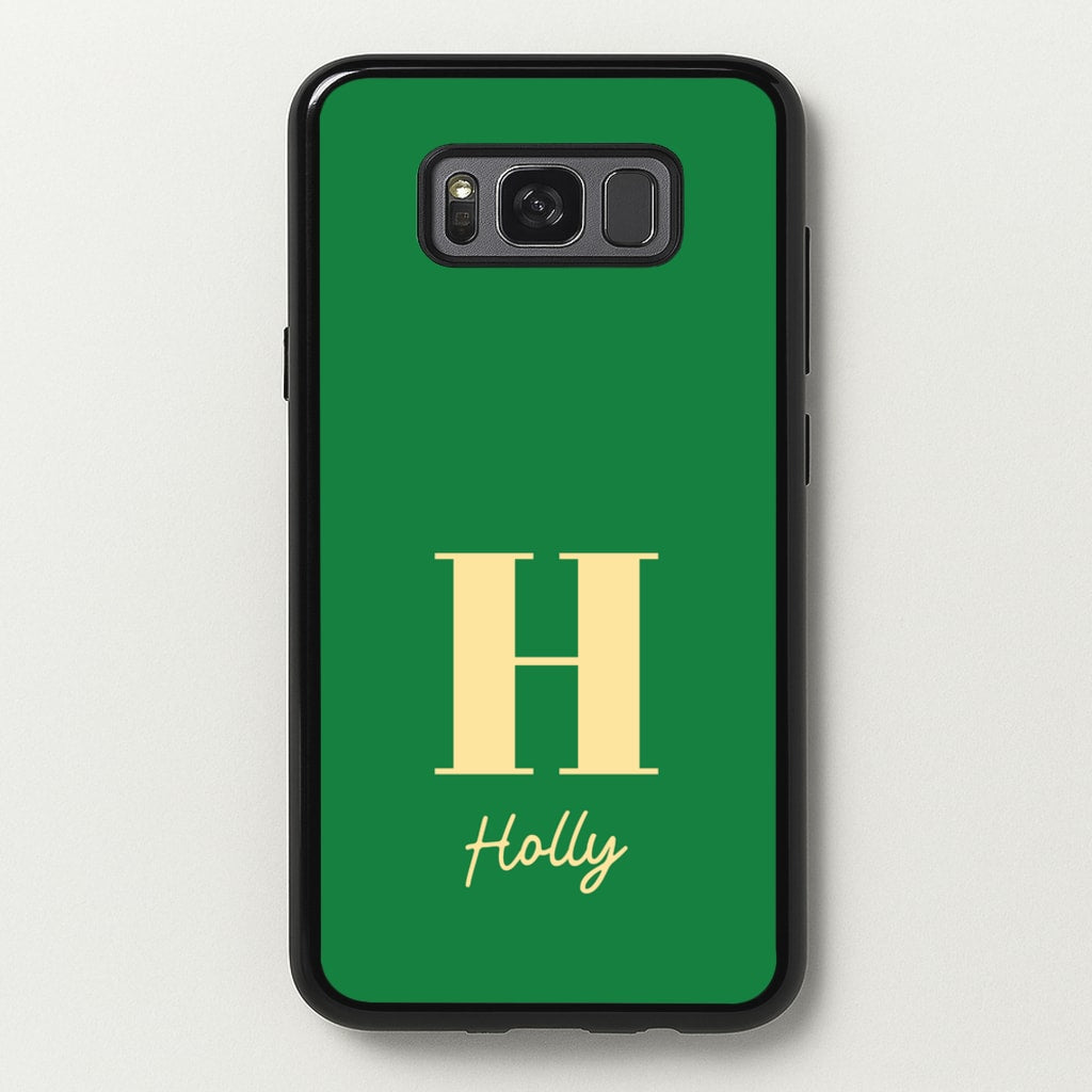 Dark Green Personalised Name - Personalised Phone Case for Galaxy S8 Plus