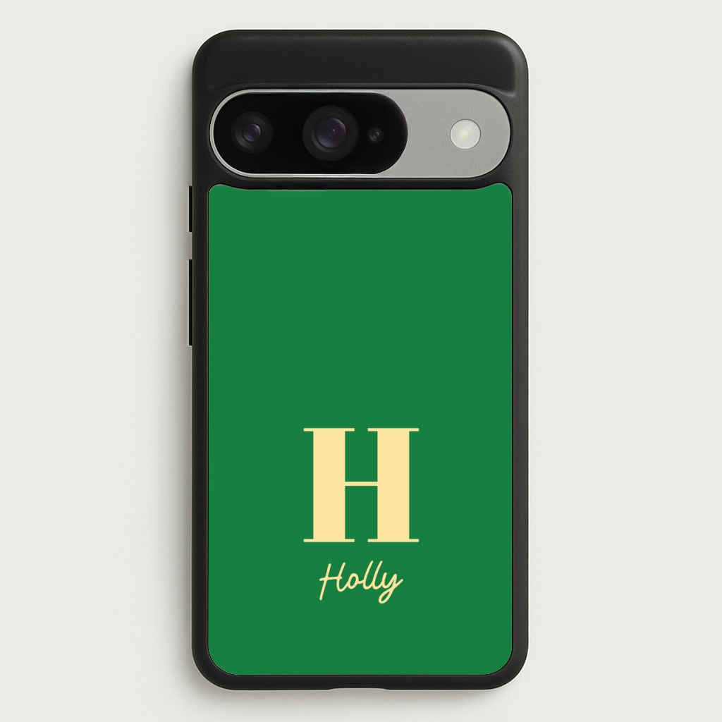 Dark Green Personalised Name Phone Case for Google Pixel 10 / 10 Pro