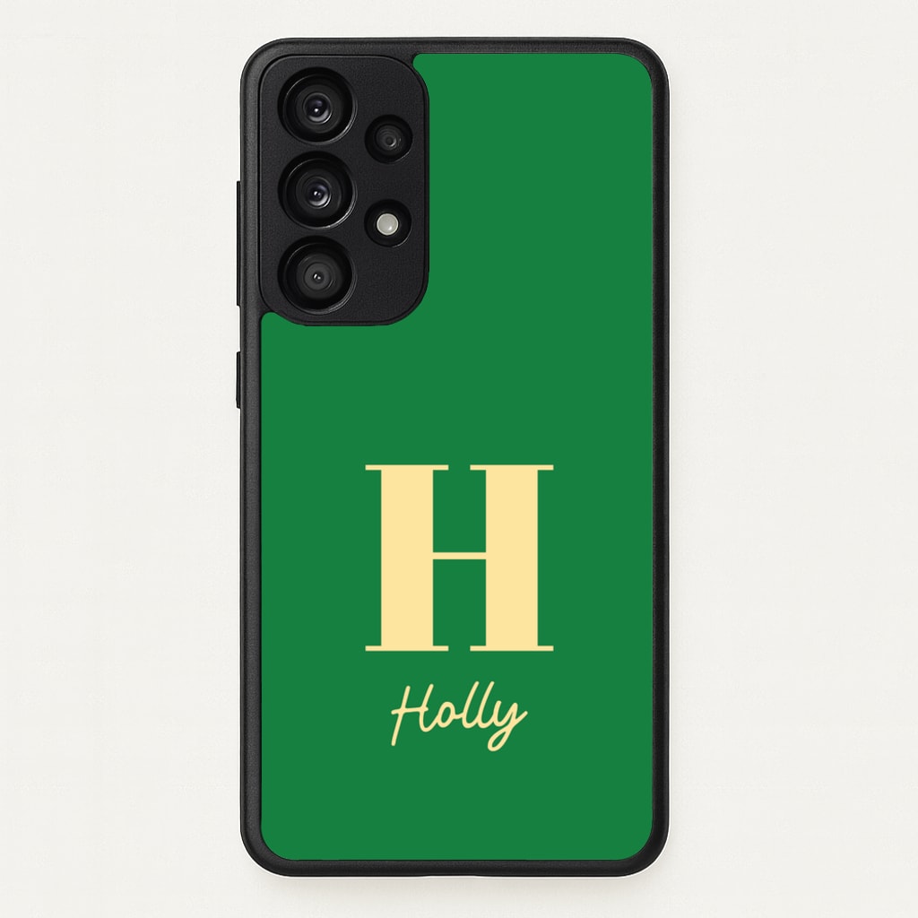 Dark Green Personalised Name - Personalised Phone Case for Galaxy A33