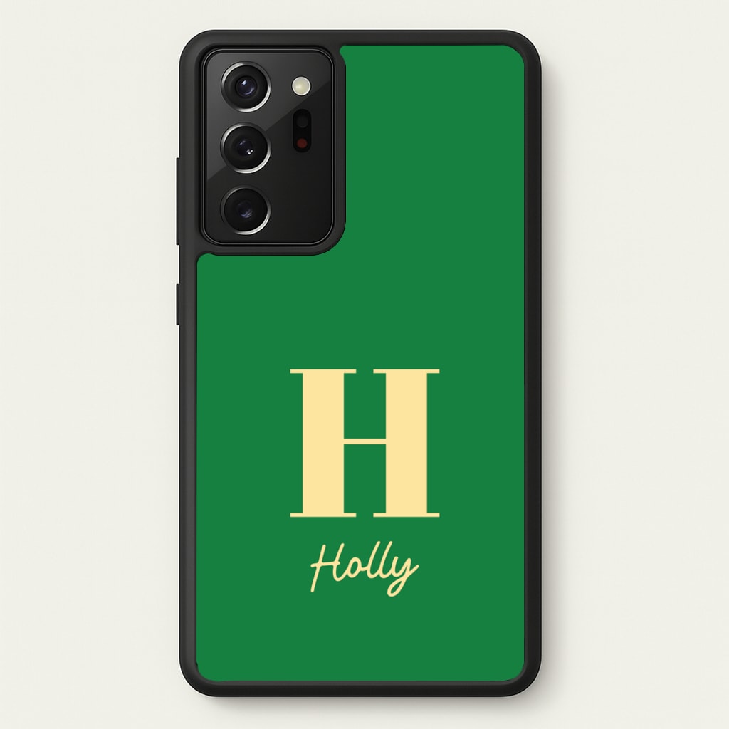 Dark Green Personalised Name - Personalised Phone Case for Galaxy Note 20 Ultra