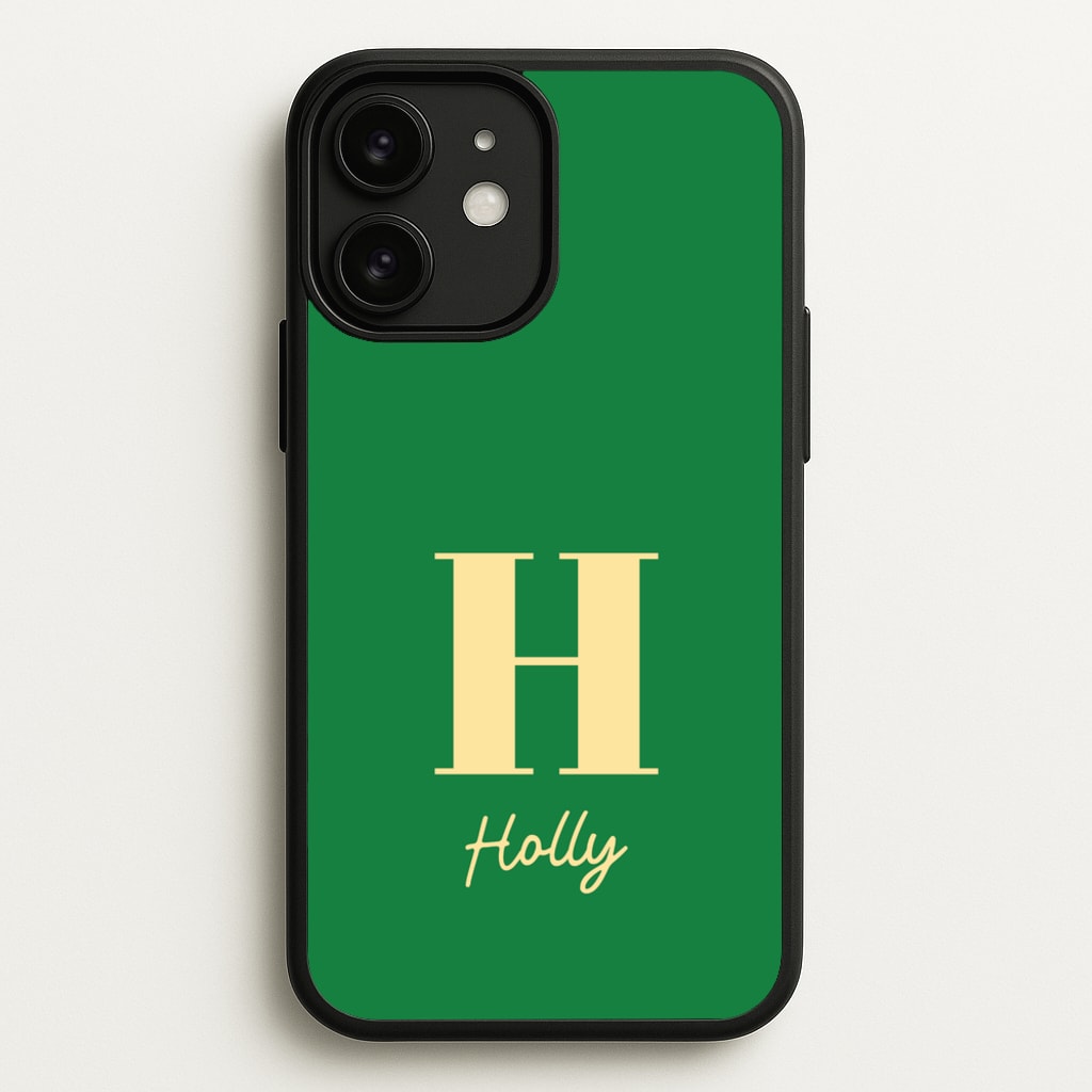 Dark Green Personalised Name - Personalised Phone Case for iPhone 11