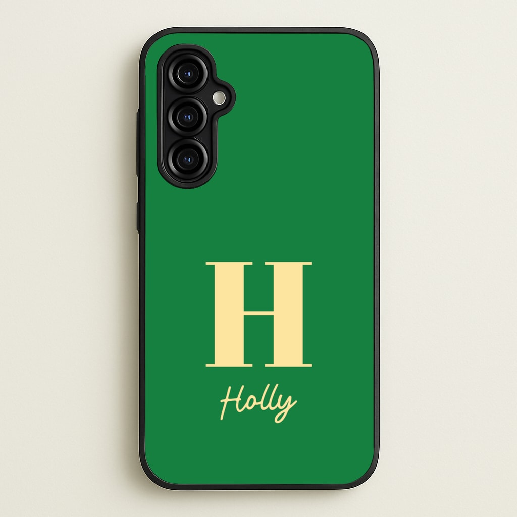 Dark Green Personalised Name - Personalised Phone Case for Galaxy A54