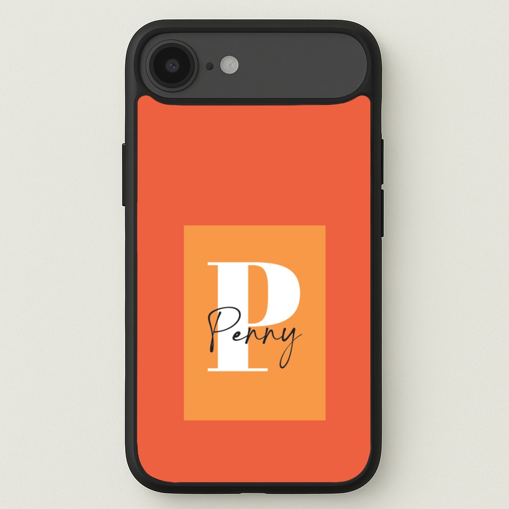 Orange Personalised Name Phone Case for iPhone 17 Air