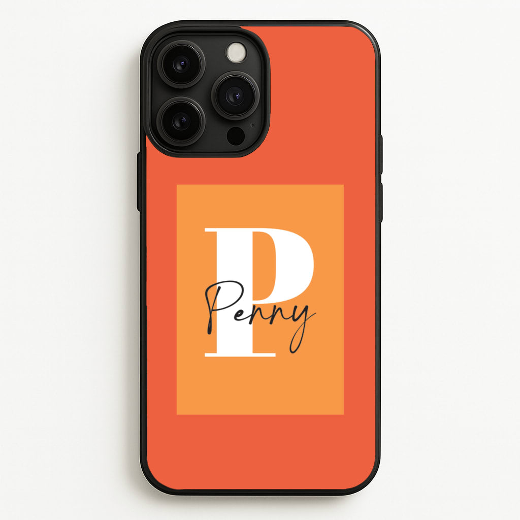 Orange Personalised Name - Personalised Phone Case for iPhone 13 Pro Max