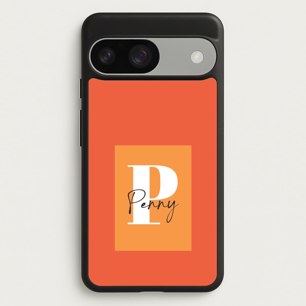 Orange Personalised Name - Personalised Phone Case for Google Pixel 9 / 9 Pro