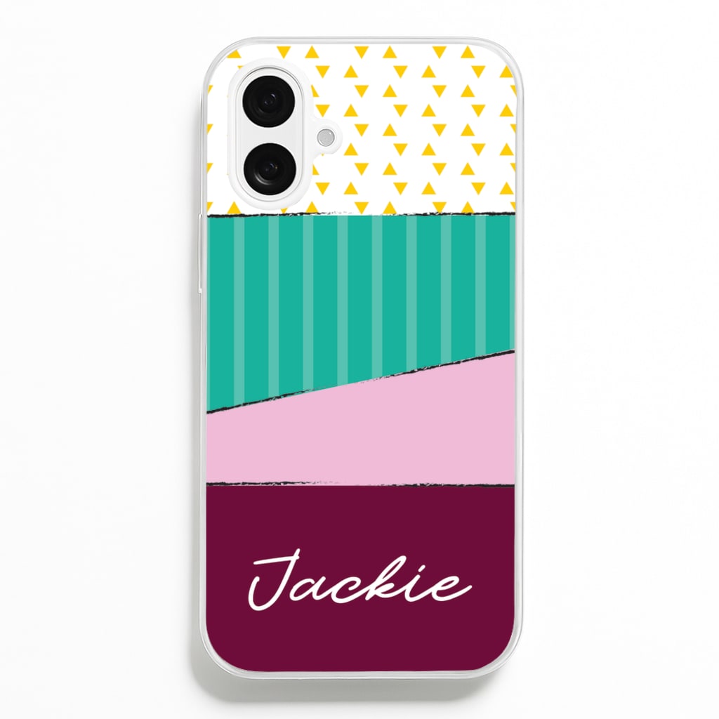 Geometric Patterns Personalised Name Phone Case
