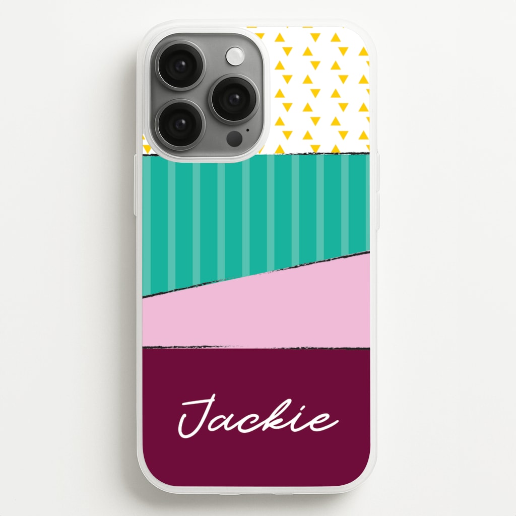 Geometric Patterns Personalised Name - Personalised Phone Case for iPhone 13 Pro Max